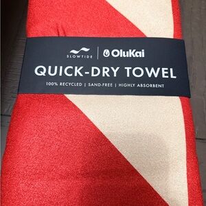 OluKai Slowtide Red and Tan Quick-Dry Towel